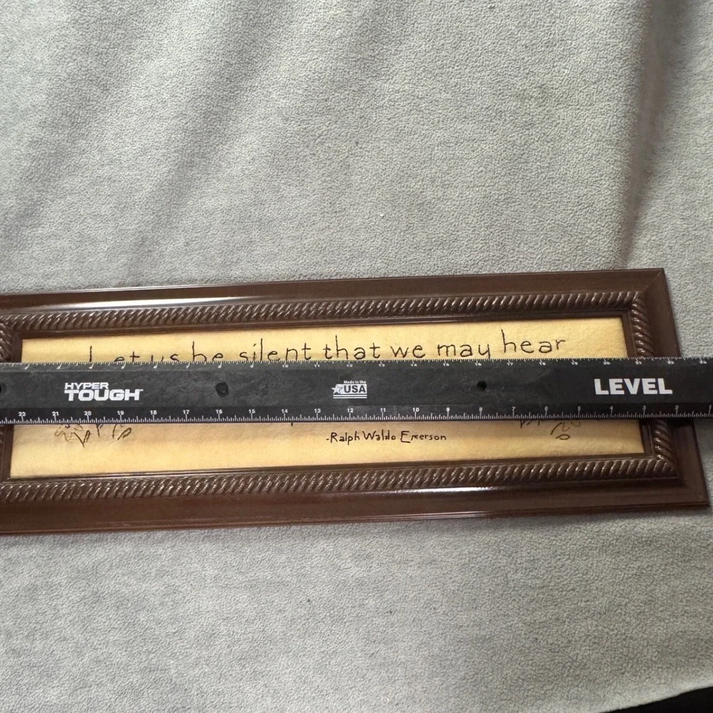 Ralph Waldo Emerson Quote Embroidered Wall Art Framed Religious Decor 22x7.5